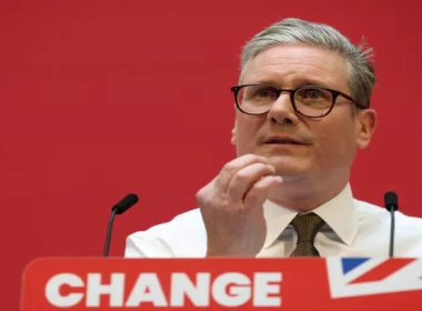 British Labour Party leader Keir Starmer speaks at the launch of the Labour Party's manifesto, in Manchester on June 13, 2024. Reuters