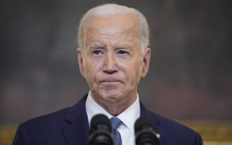 Joe Biden delivers remarks on the Israel-Hamas war on May 31. AP