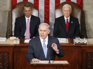 Israeli Prime Minister Benjamin Netanyahu speaks before a joint meeting of Congress in 2015. AP