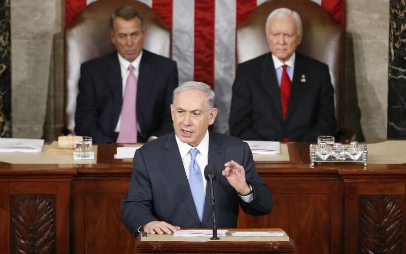 Israeli Prime Minister Benjamin Netanyahu speaks before a joint meeting of Congress in 2015. AP