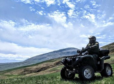 Havre Sector Border Patrol agent patrolling northern border on an ATV. U.S. Customs and Border Protection
