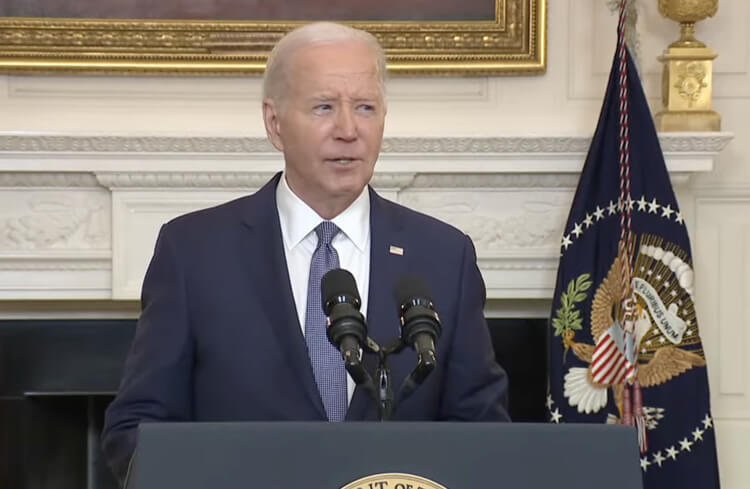 Joe Biden speaks on Friday, May 31, 2024. The White House