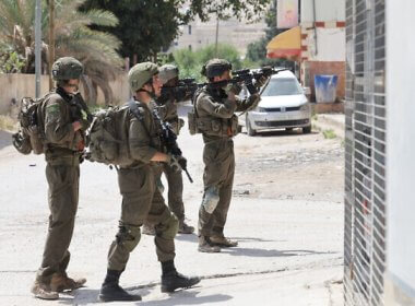 Israeli security forces in the West Bank. IDF