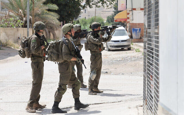 Israeli security forces in the West Bank. IDF