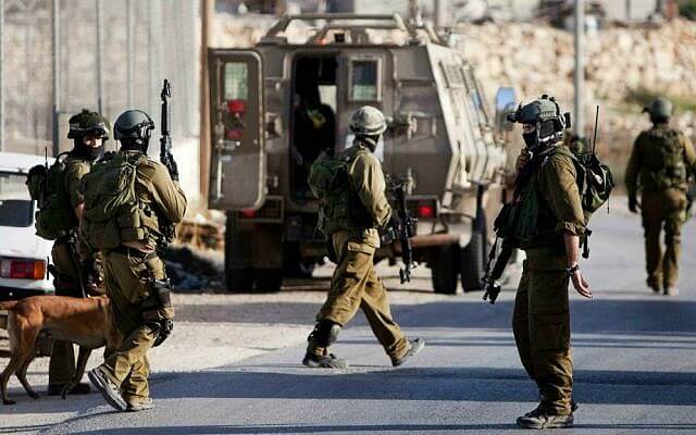 The IDF operating in the West Bank. AP