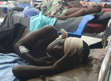 Injured victims of a suicide bomb attack receive treatment at a hospital in Maiduguri, Nigeria, on June 30, 2024. AP