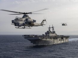 The United States dispatched an amphibious warship, the USS Wasp, to the eastern Mediterranean. U.S. Navy