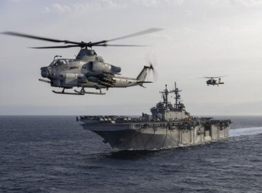 The United States dispatched an amphibious warship, the USS Wasp, to the eastern Mediterranean. U.S. Navy