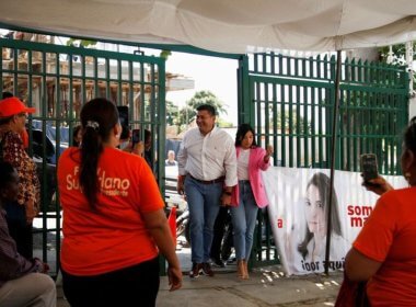 Freddy Superlano arrives at a press conference in Caracas. Reuters