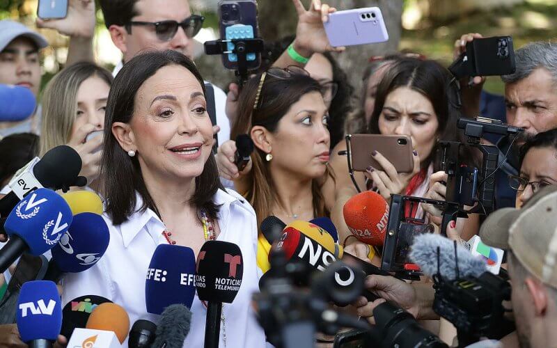 La líder de la oposición Venezolana, María Corina Machado, en una foto de archivo. | EFE/ Ronald Peña R.