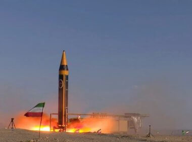 A missile is launched at an undisclosed location, in the Islamic Republic. AP