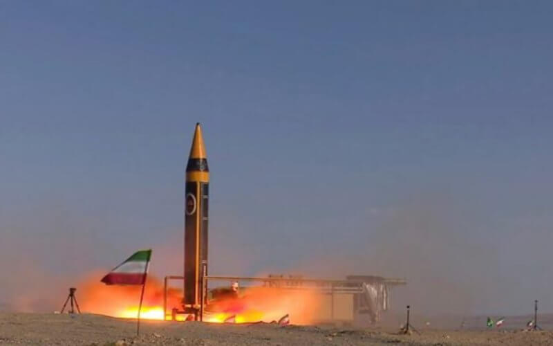 A missile is launched at an undisclosed location, in the Islamic Republic. AP