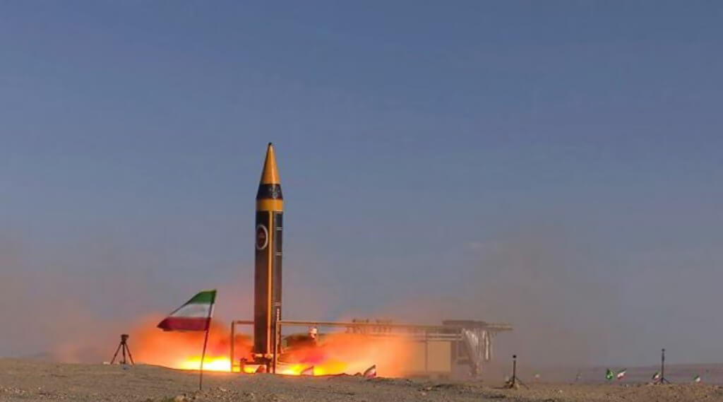 A missile is launched at an undisclosed location, in the Islamic Republic. AP