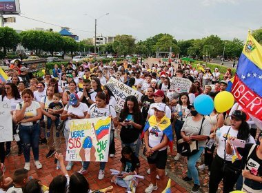 Venezolanos en Colombia protestando contra el fraude electoral | EFE