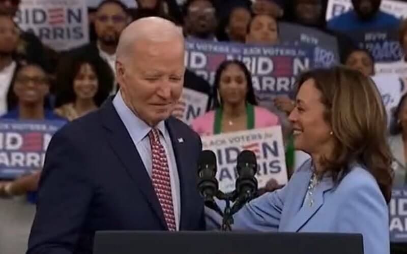 President Joe Biden and Vice President Kamala Harris at a campaign event in Philadelphia, May 29, 2024. CSPAN