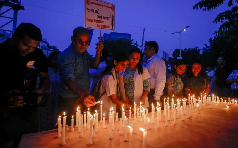 A vigil for the murdered doctor in Kolkata last month. Reuters