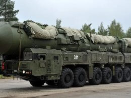 A Russian RS-24 Yars strategic nuclear missile. AFP