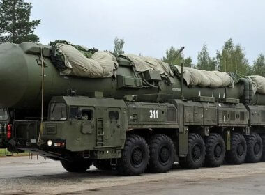 A Russian RS-24 Yars strategic nuclear missile. AFP