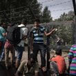 A fence stops migrants in Horgos, Serbia, from entering Hungary. The New York Times