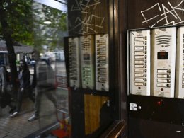 The entrance of a building reportedly housing Norta Global Ltd. in Sofia, Bulgaria. AFP