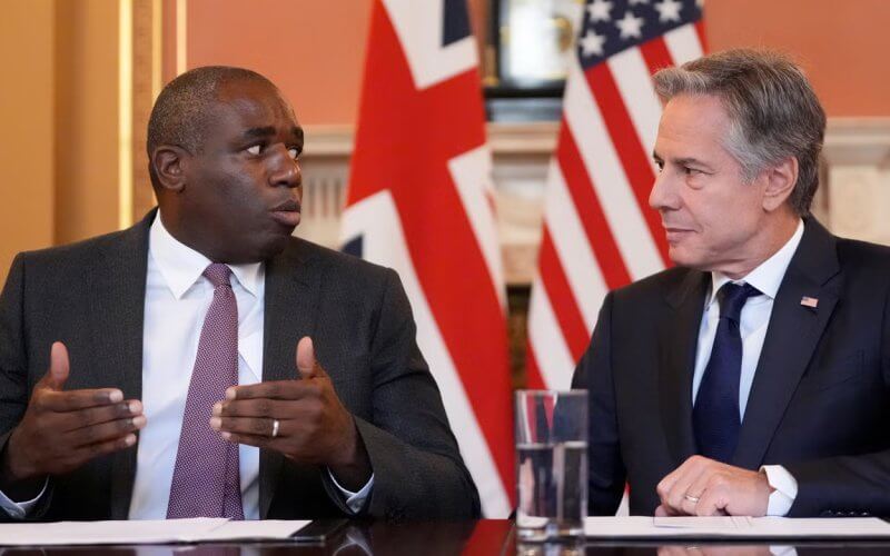 David Lammy and Antony Blinken in London Sept 10, 2024. AP