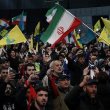 Hezbollah supporters during a rally in Beirut. AP