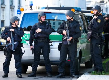 German police respond to a possible terrorist attack on Israel's consulate in Munich. AP