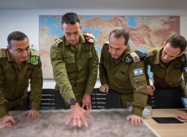 IDF Chief of Staff Lt. Gen. Herzi Halevi (second from left) approves plans for strikes in Lebanon, September 23, 2024. IDF