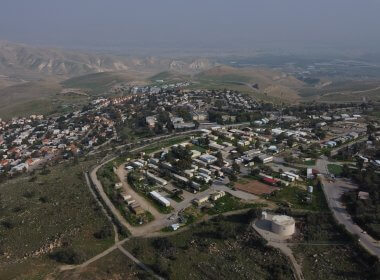 The West Bank town of Ma’ale Efraim. AP