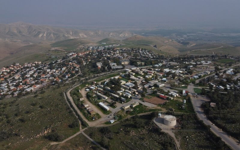 The West Bank town of Ma’ale Efraim. AP