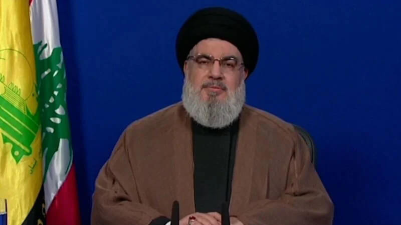 Hezbollah leader Hassan Nasrallah. screenshot