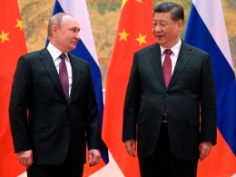 Russian President Vladimir Putin and Chinese President Xi Jinping in Beijing. AP