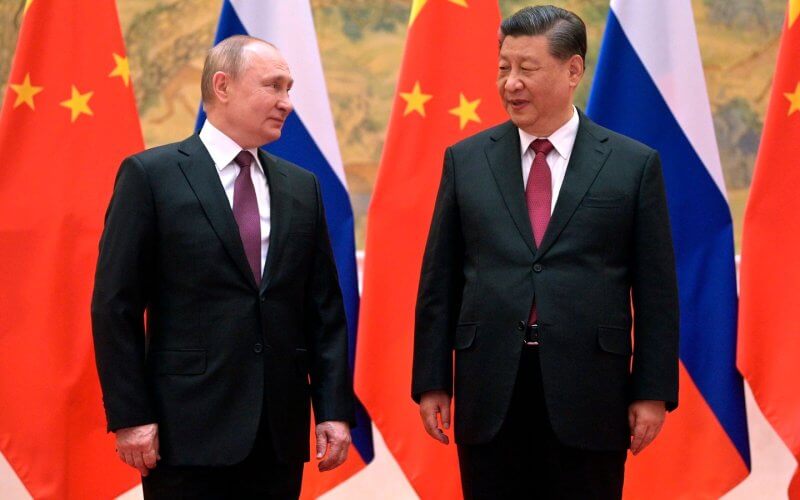 Russian President Vladimir Putin and Chinese President Xi Jinping in Beijing. AP