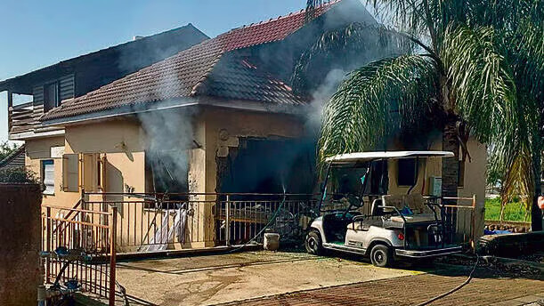 A Home hit by a Hezbollah missile in Kfar Yuval. ynetnews.com