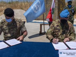 UNIFIL handing over one of its positions to the Lebanese Armed Forces in 2021. unmissions.org