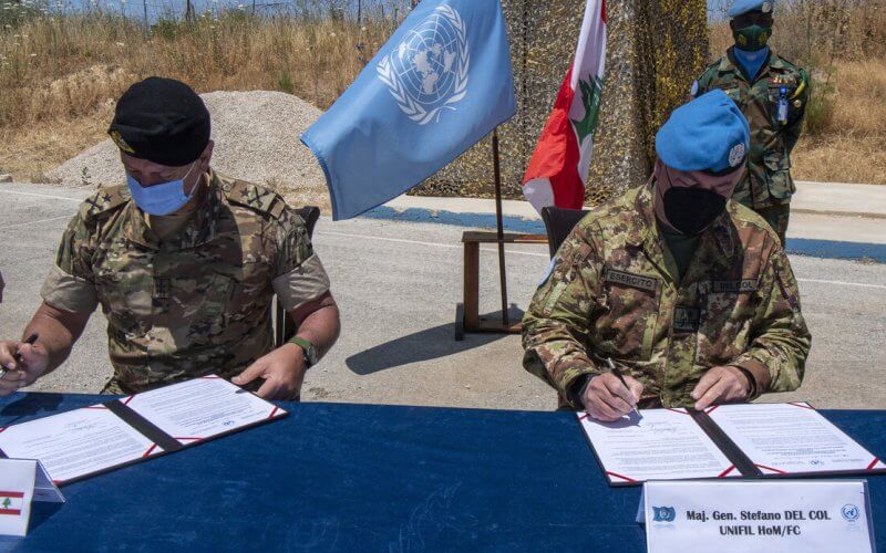 UNIFIL handing over one of its positions to the Lebanese Armed Forces in 2021. unmissions.org