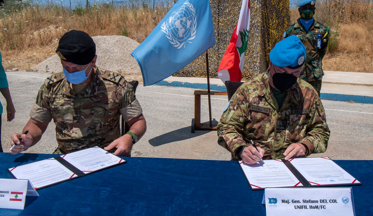 UNIFIL handing over one of its positions to the Lebanese Armed Forces in 2021. unmissions.org