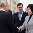 Russian President Vladimir Putin meets North Korean Foreign Minister Choe Son Hui in Moscow. Sputnik