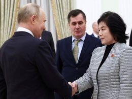 Russian President Vladimir Putin meets North Korean Foreign Minister Choe Son Hui in Moscow. Sputnik