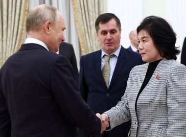 Russian President Vladimir Putin meets North Korean Foreign Minister Choe Son Hui in Moscow. Sputnik