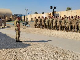 American and British service members mark Veterans Day and Remembrance Day at Baghdad Diplomatic Support Complex. Michael Romero/U.S. Army