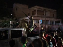 Members of Hamas taking part in a rally in Gaza City. AP