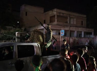 Members of Hamas taking part in a rally in Gaza City. AP