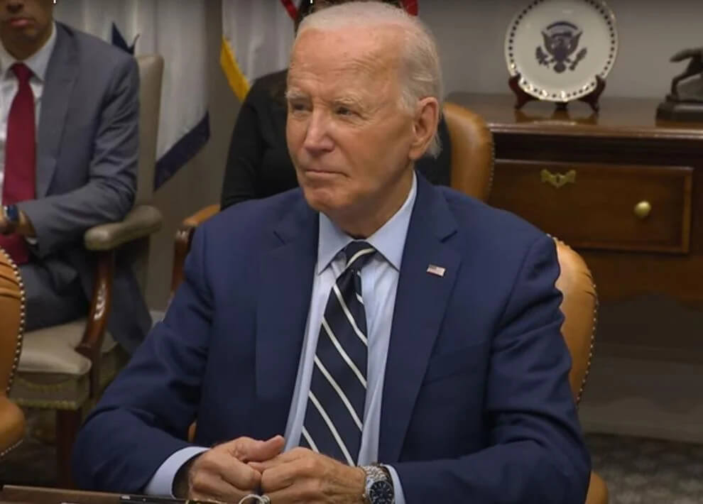 President Joe Biden briefs media members about the administration's response to hurricanes Helene and Milton on Oct. 8, 2024. youtube.com