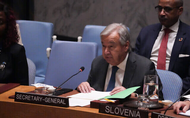 U.N. Secretary General Antonio Guterres. AFP