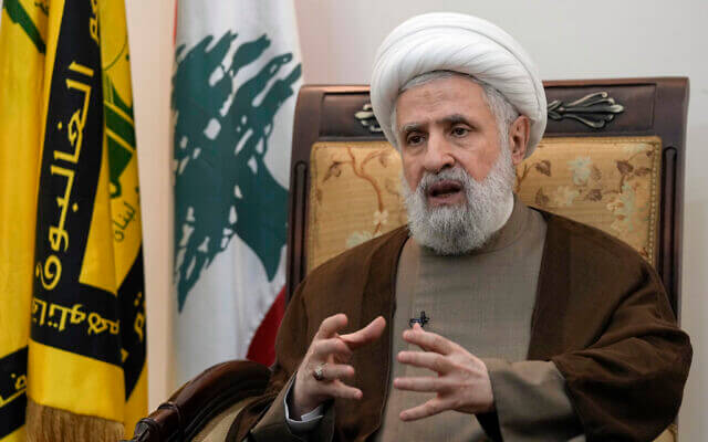 Hezbollah's de facto leader Naim Qassem. AP