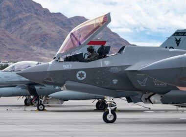 An Israeli Air Force pilot at Nellis Air Force Base, Nevada. U.S. Air Force photo