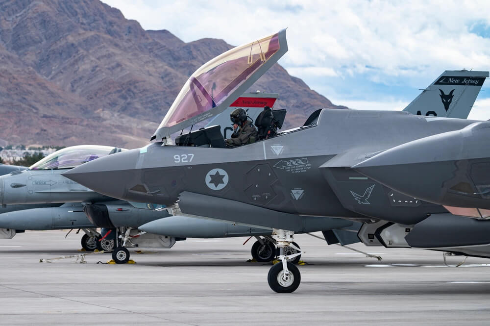 An Israeli Air Force pilot at Nellis Air Force Base, Nevada. U.S. Air Force photo