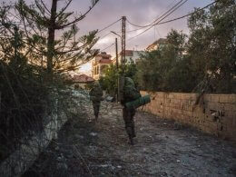 Personnel from Israel’s 188th Armored Brigade in southern Lebanon. IDF