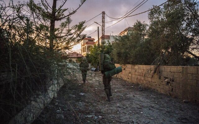 Personnel from Israel’s 188th Armored Brigade in southern Lebanon. IDF